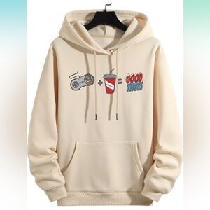 Men’s cream hooded sweatshirt
